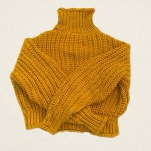 H&M Mustard Turtleneck Sweater